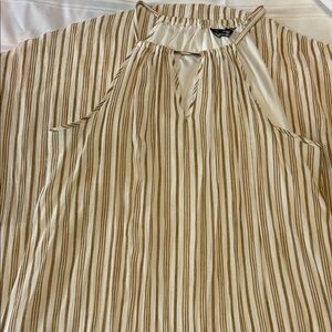 Mlle Gabrielle Tan and Cream Striped Dress